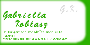 gabriella koblasz business card